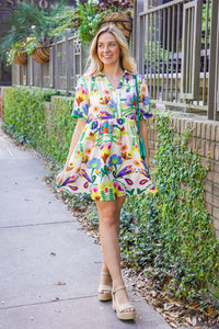 printed floral dress