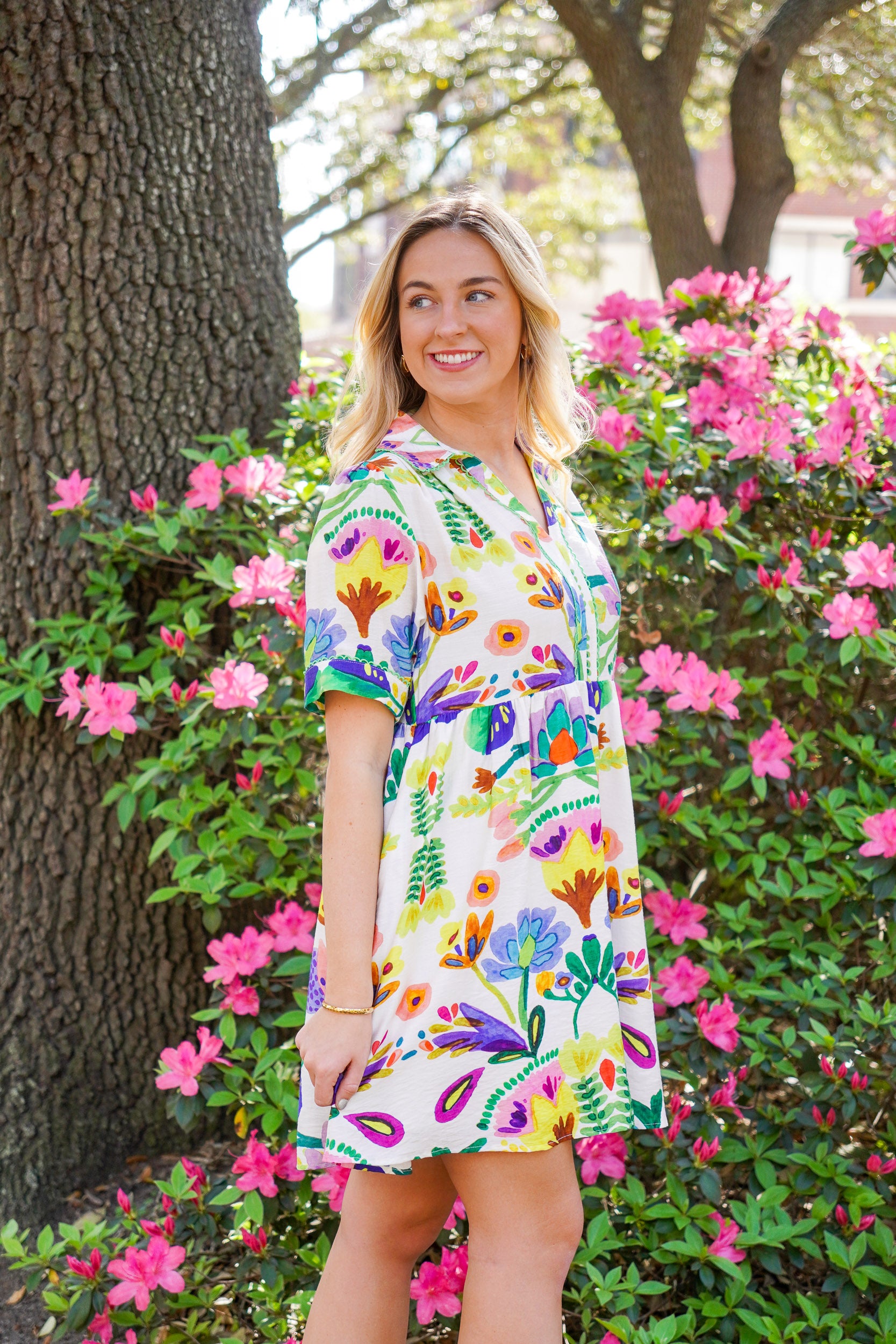 printed floral dress