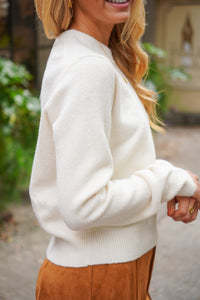 Basic Crew Neck Sweater cream