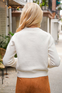 Basic Crew Neck Sweater cream