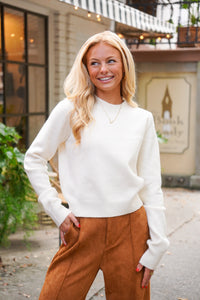 Basic Crew Neck Sweater cream