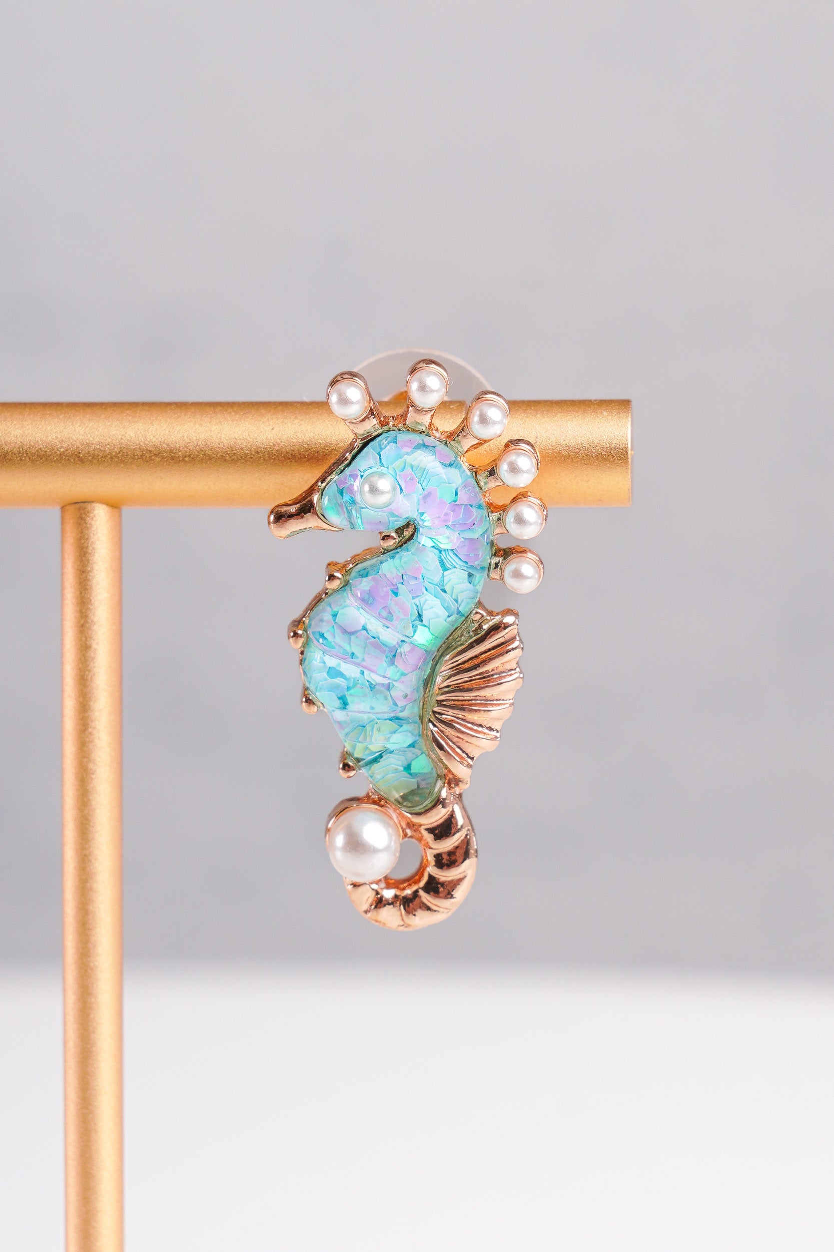 Shimmering Seahorse Earrings