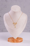 gold bow necklace 