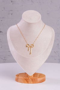 gold bow necklace 