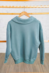 Comfy fleece v neck pullover 