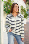 striped oversized sweater