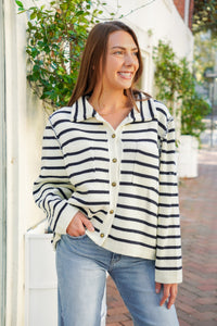 striped oversized sweater