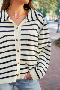 striped cardigan 