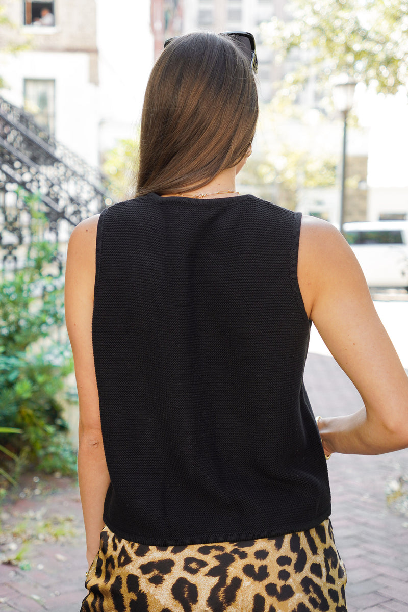 Tied Front Knit Vest