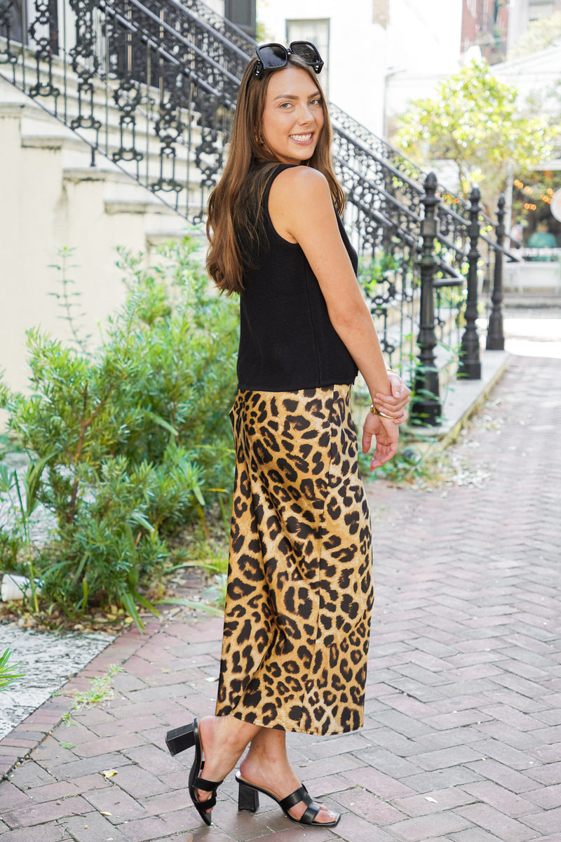 Rana Leopard Skirt