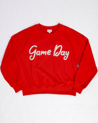 Red game day sweatshirt