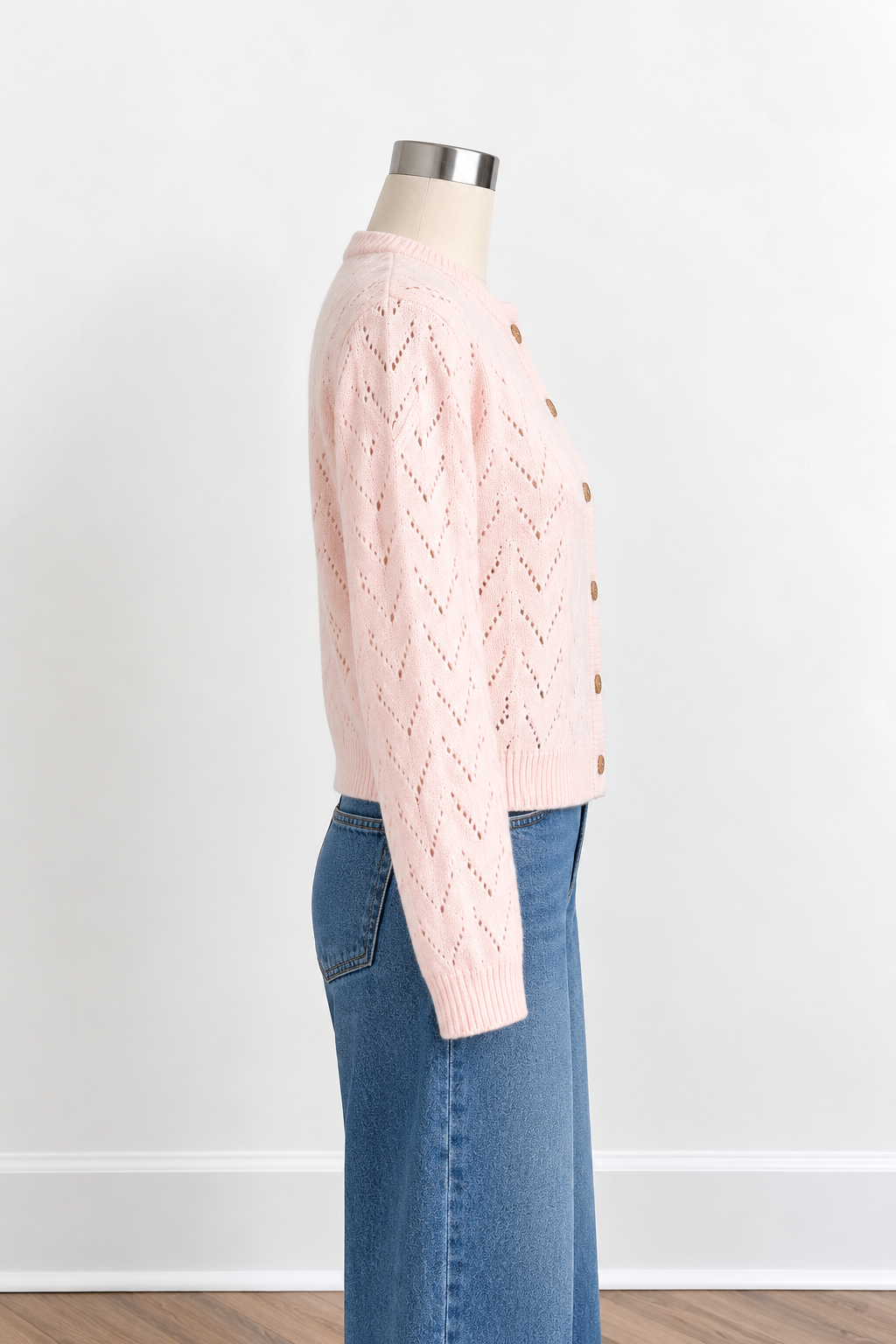 Blushing Pointelle Cardigan