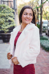 Ivory Faux Fur Jacket