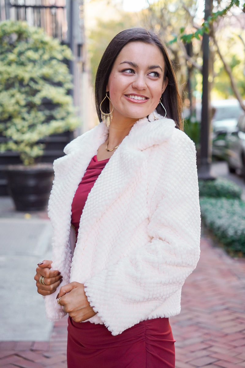 Ivory Faux Fur Jacket