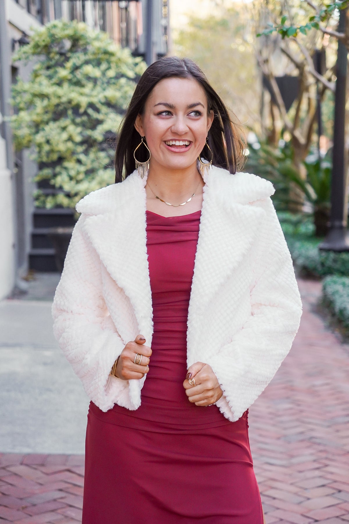 Ivory Faux Fur Jacket