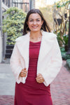 Ivory Faux Fur Jacket