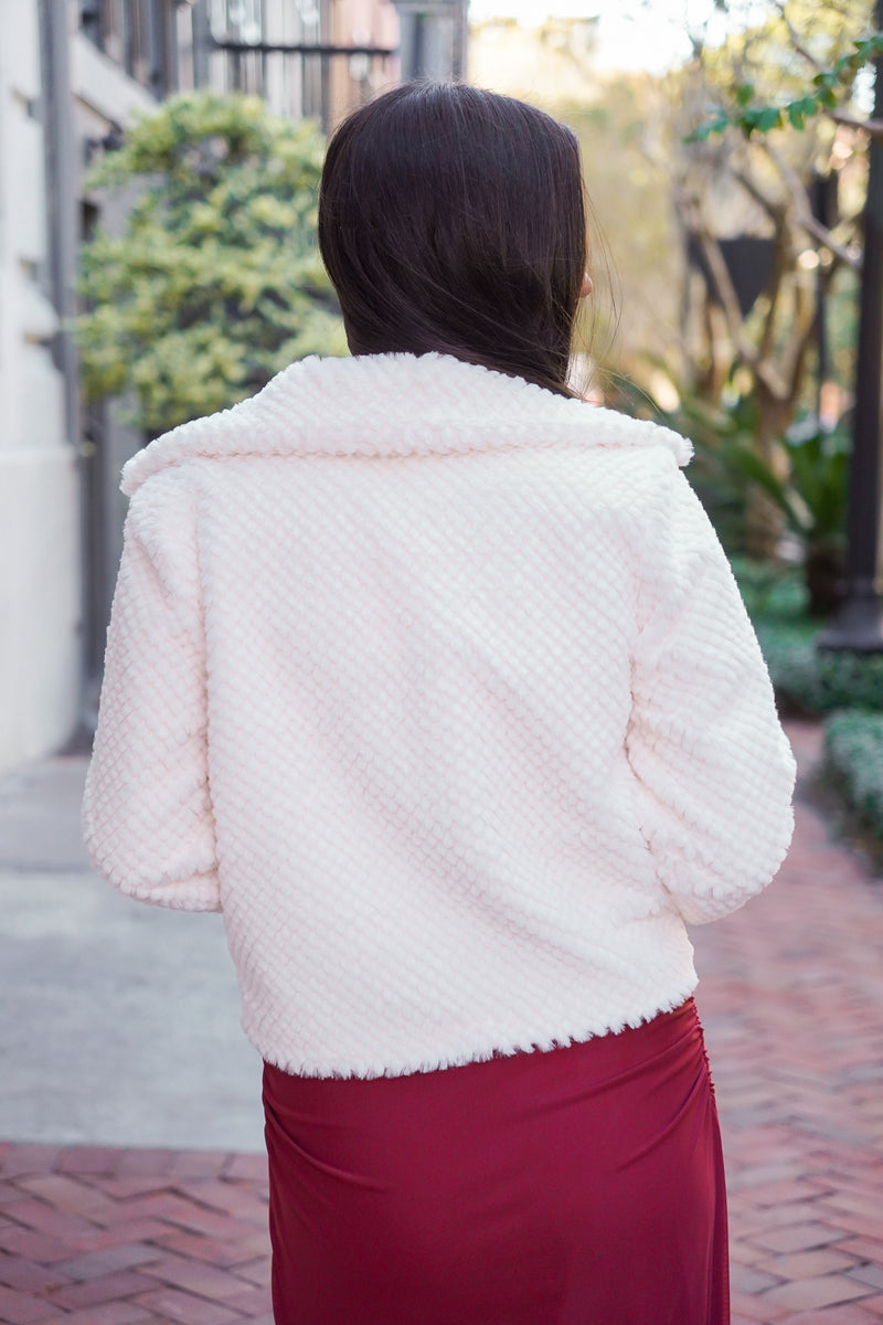 Ivory Faux Fur Jacket