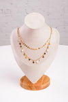 gold necklace with beads 