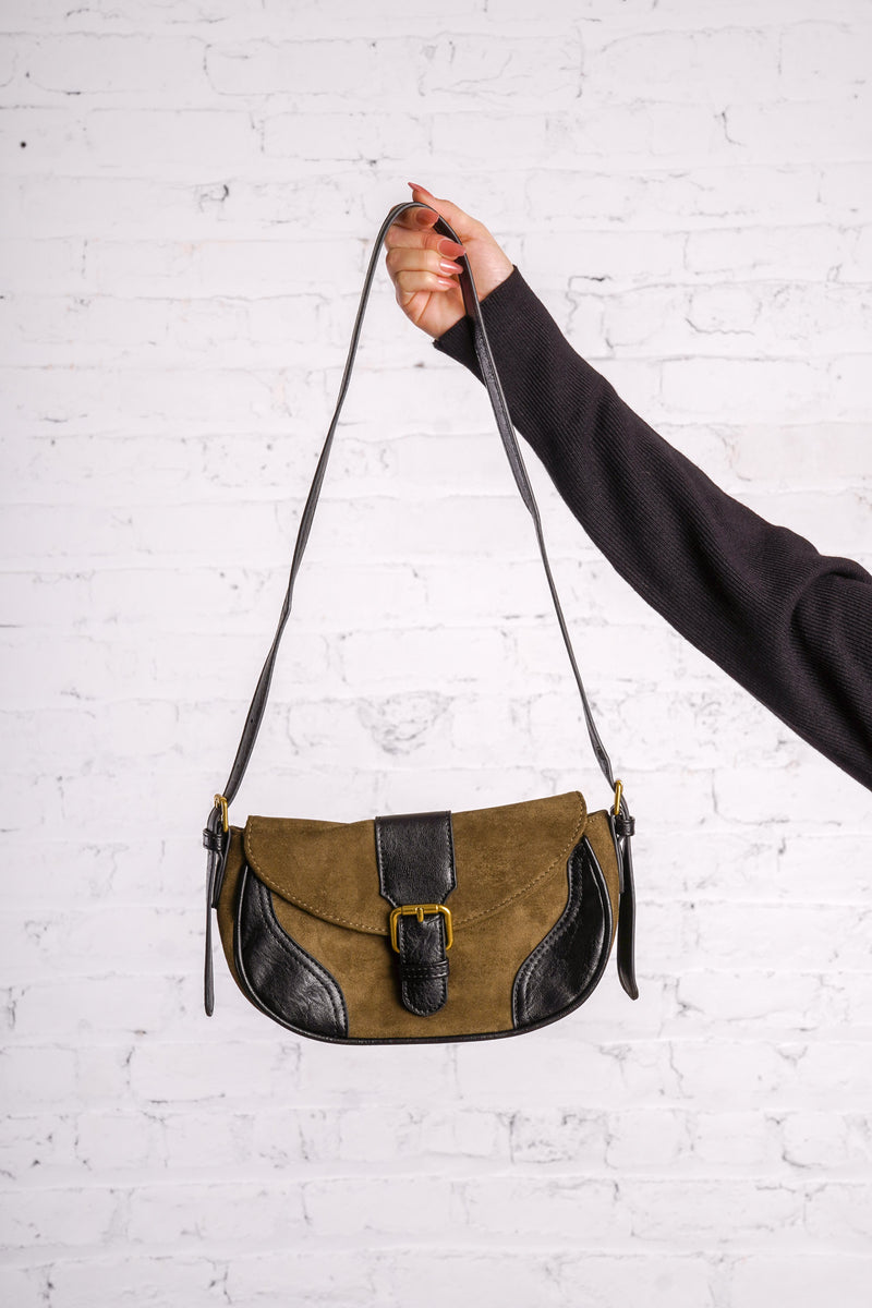 Olive Buckle Crossbody 