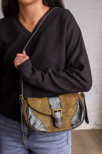 Olive Buckle Crossbody 