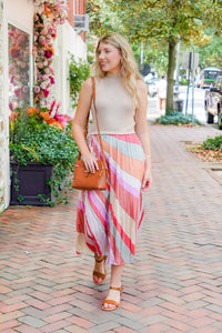 pleated midi dress 