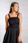 A-line black dress 