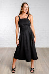 A-line black dress 