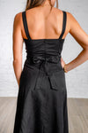 A-line black dress 