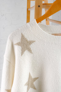 Cream star sweater 