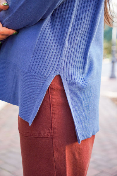 Perfectly Cozy Sweater In Blue