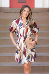 colorful printed dress