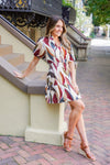 colorful printed dress