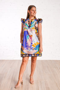 Jungle Cat Abstract Dress