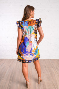 Jungle Cat Abstract Dress
