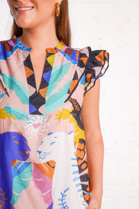 Jungle Cat Abstract Dress