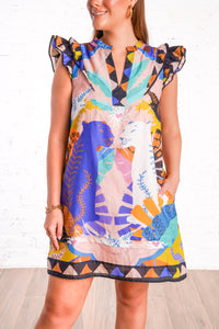 Jungle Cat Abstract Dress