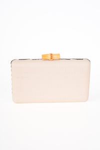Zebra Rattan Clutch