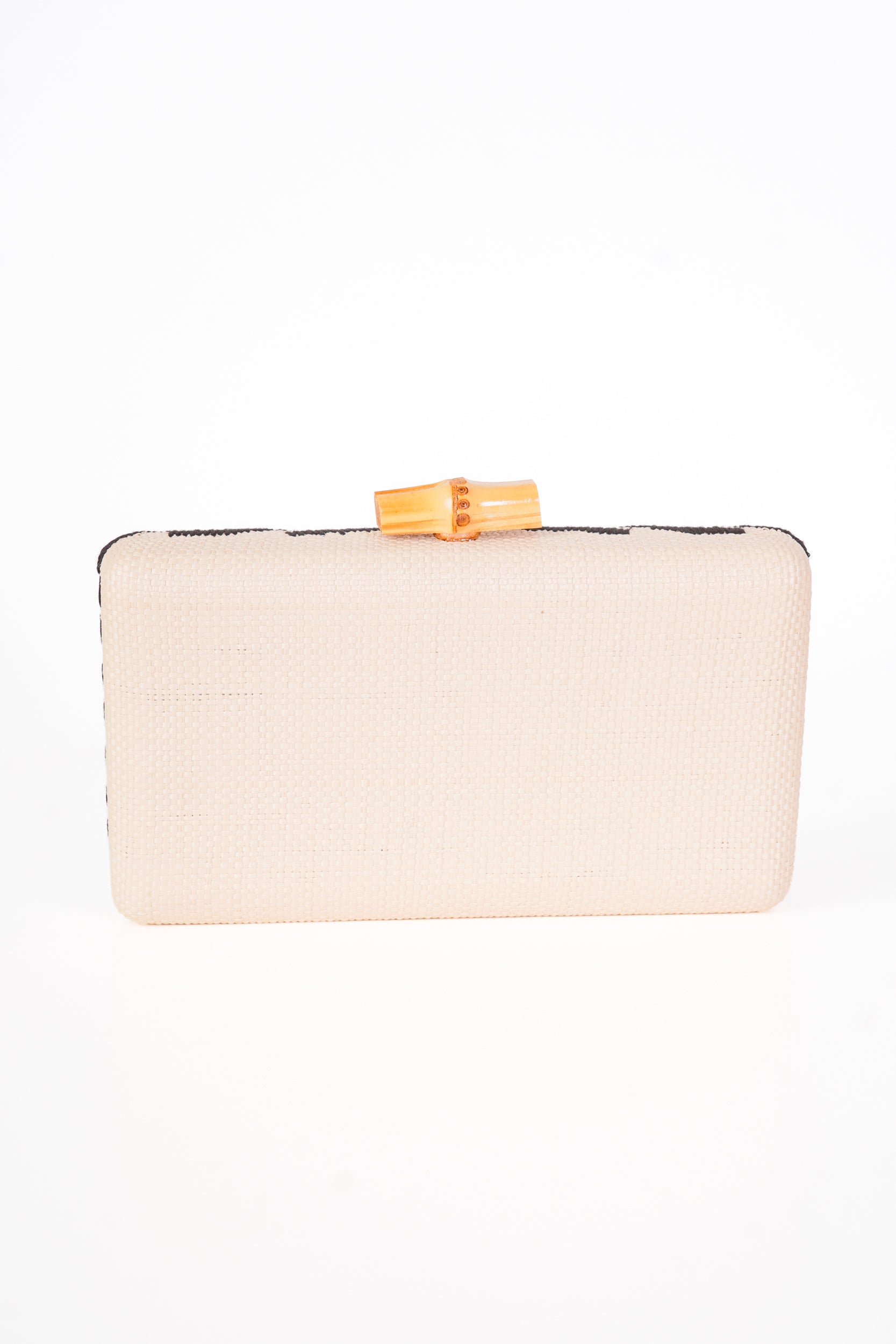 Zebra Rattan Clutch