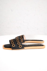 Sunset Strut Black Sandals