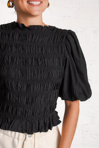 Raven Smocked Top