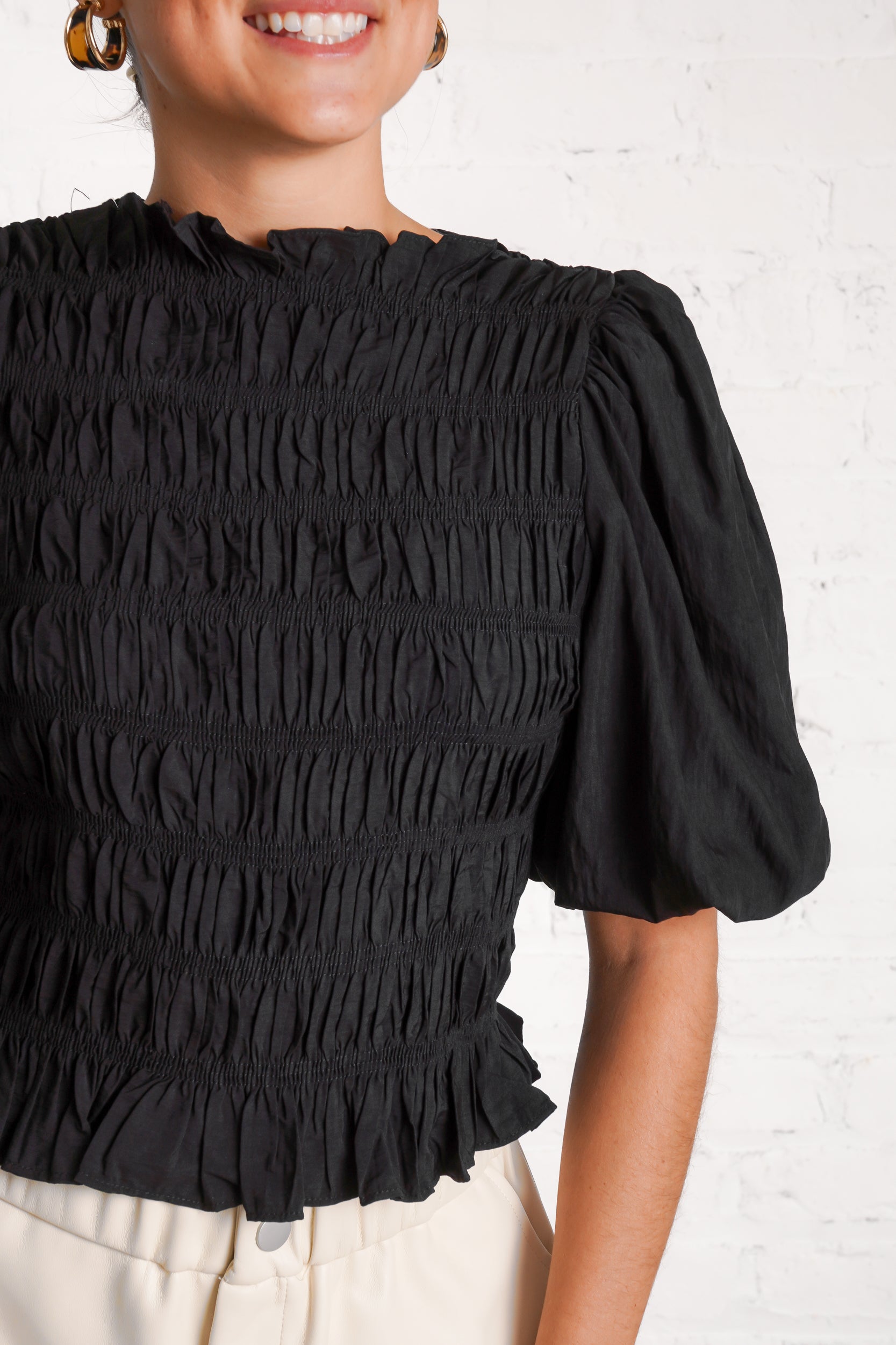 Raven Smocked Top
