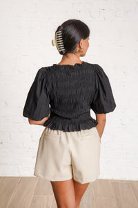 Raven Smocked Top