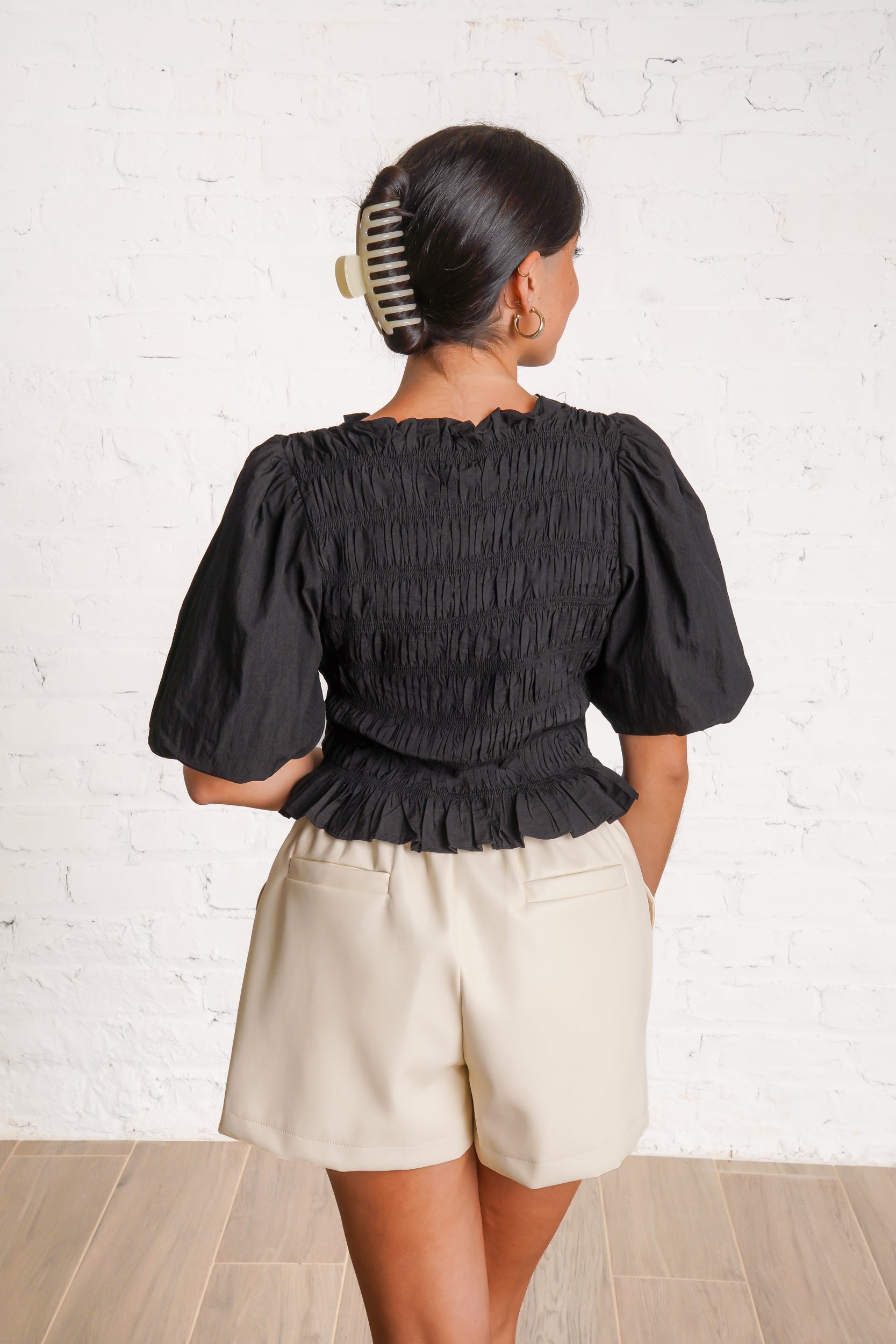 Raven Smocked Top