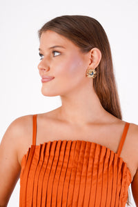 Gilded Sunburst Earrings