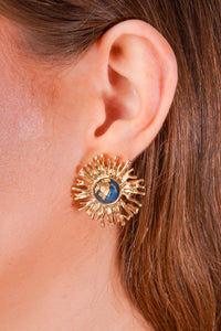 Gilded Sunburst Earrings