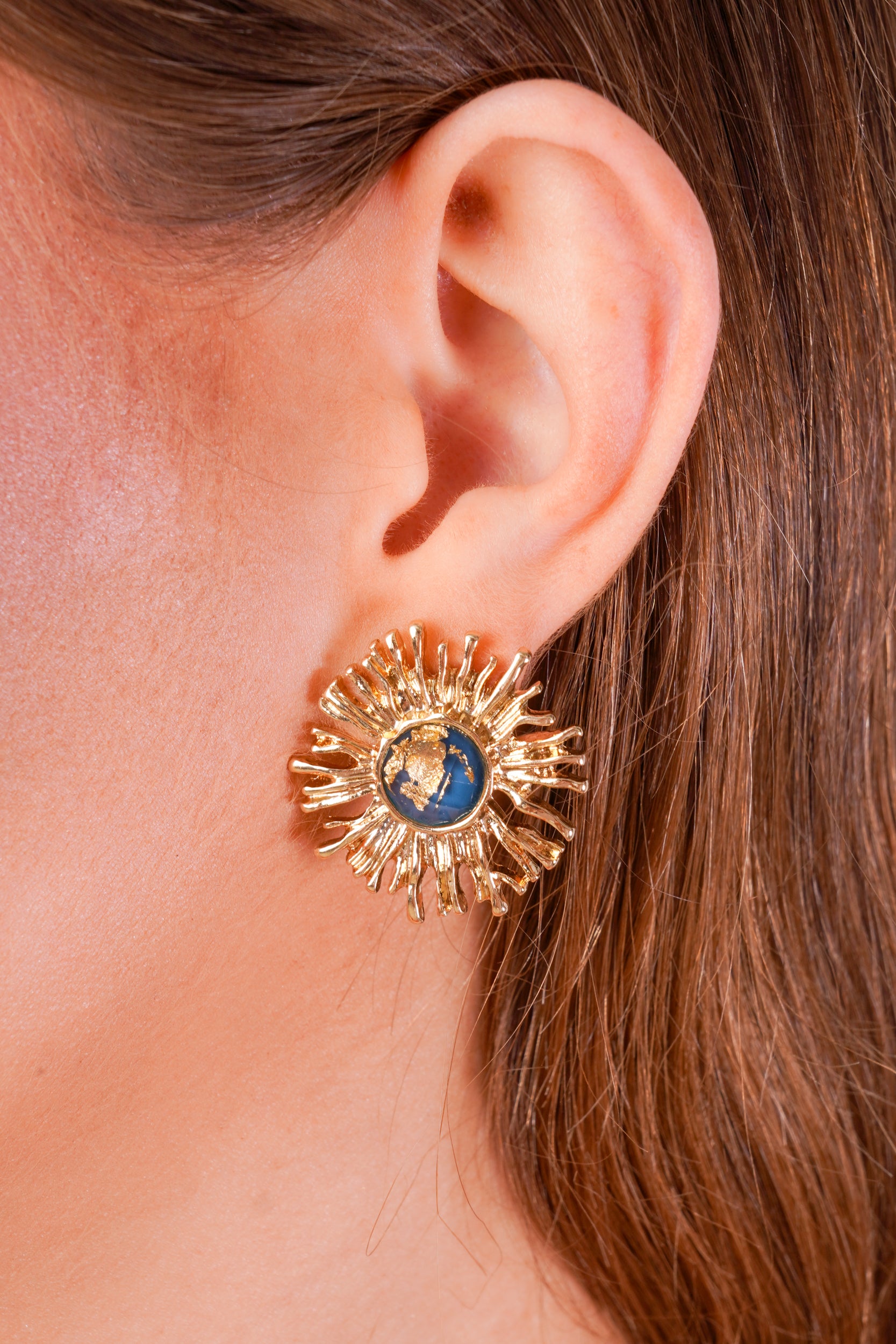 Gilded Sunburst Earrings