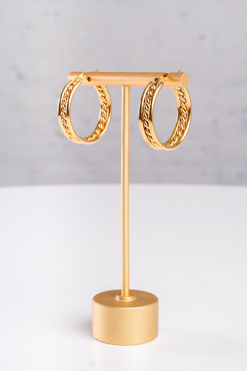 Braided Gold Hoops