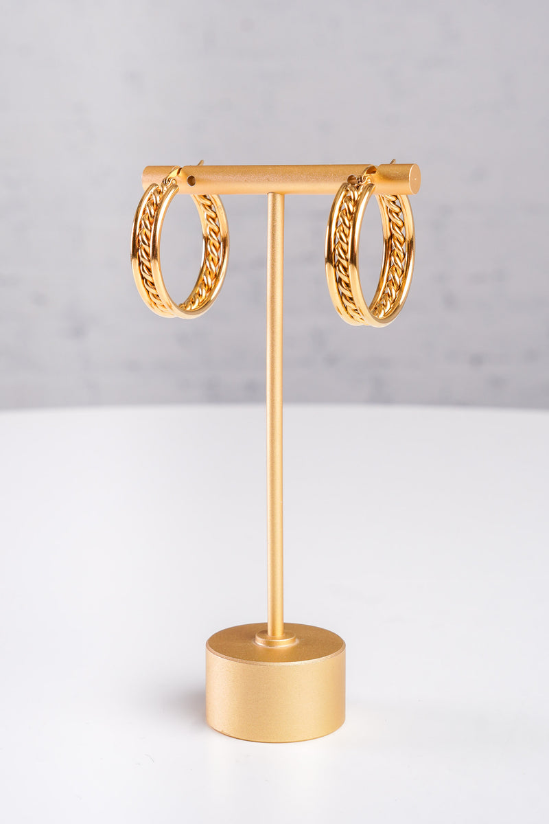 Braided Gold Hoops