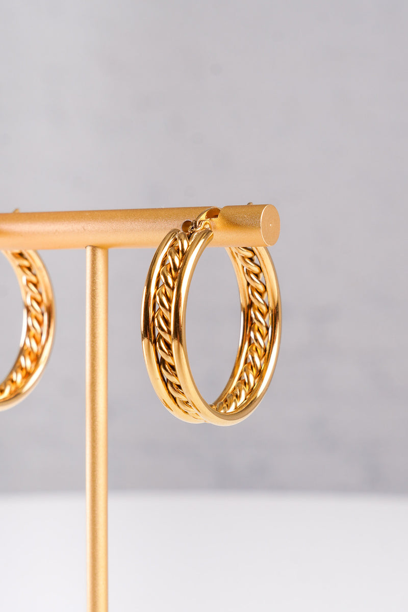 Braided Gold Hoops