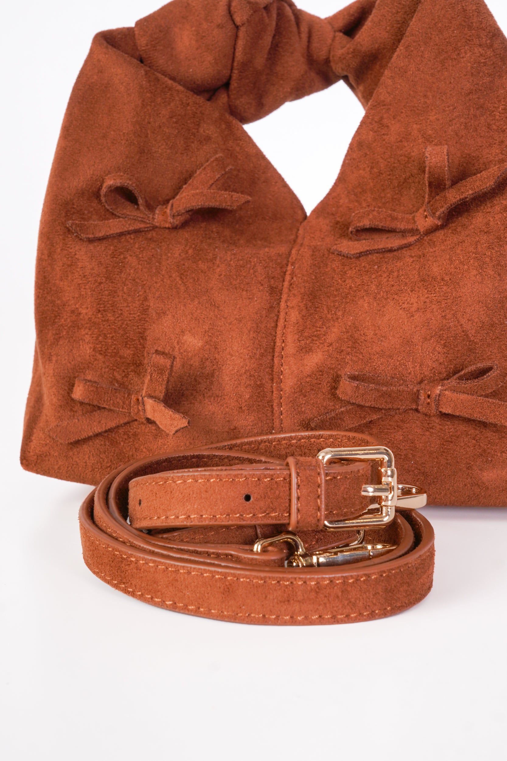 Bow Handbag in Brown